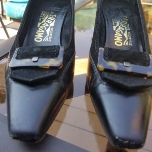 Salvatore Ferragamo Vintage Ladies Black Shoes 6.5